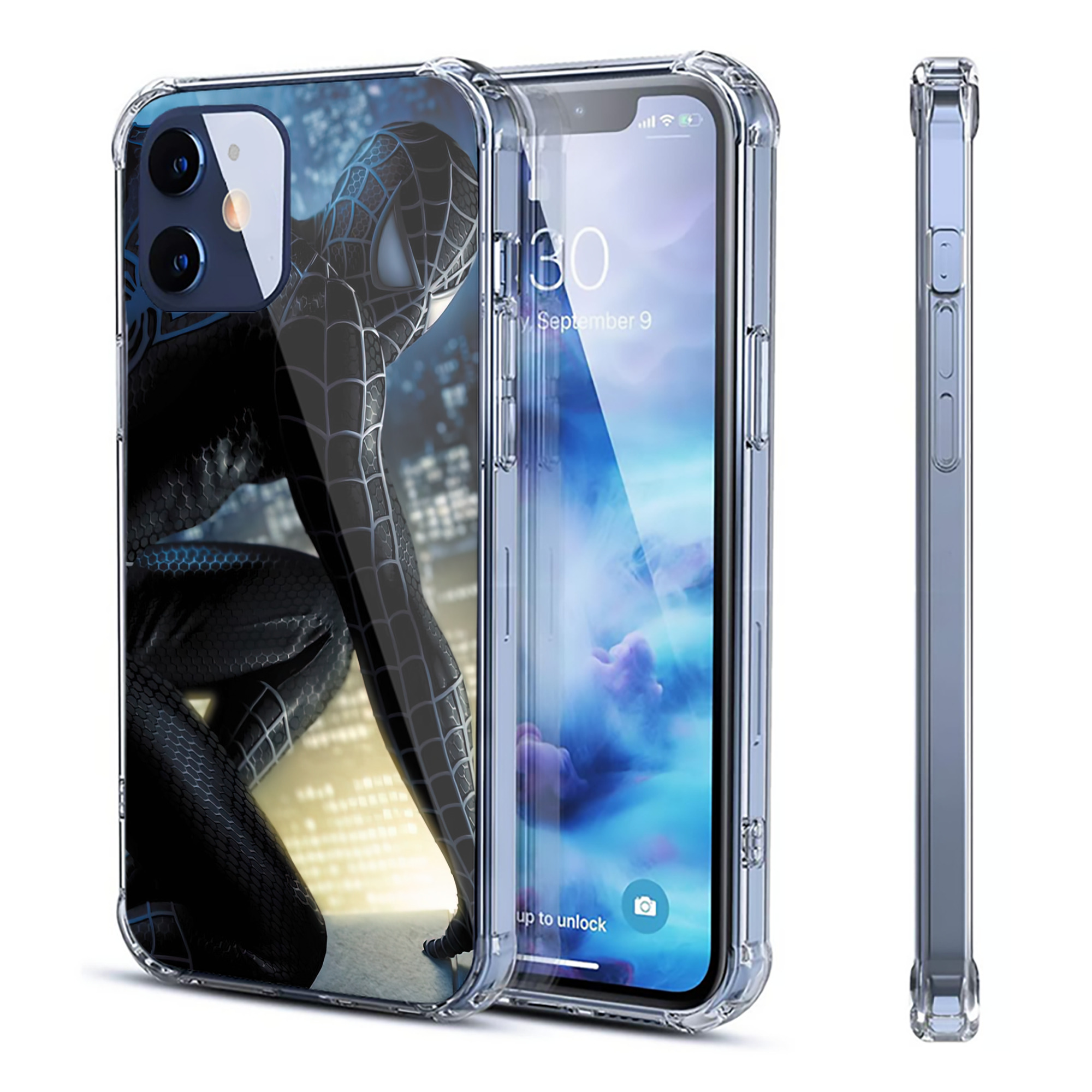 （画像用） Spider Man スパイダーマン 【iPhone 12シリーズ対応】透明スマホケース（クリアソフトケース）